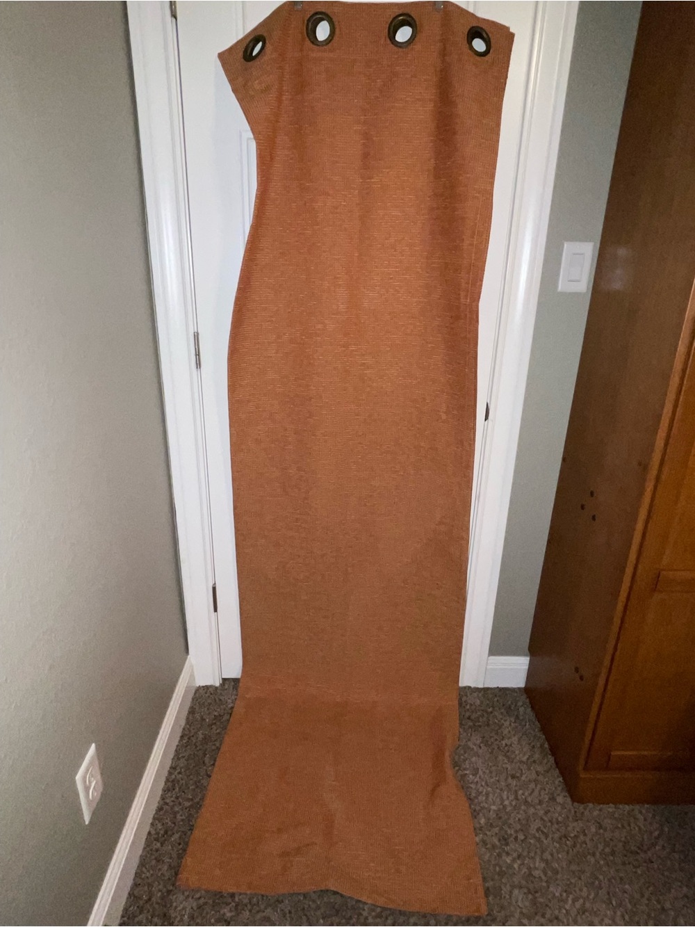 Window Curtain’s - Set of 2 53x84, Orange & Gold